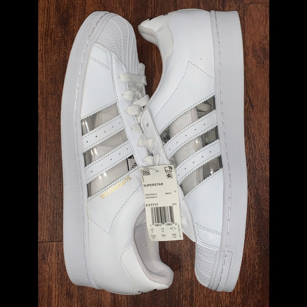 clear stripes Adidas size 12.5